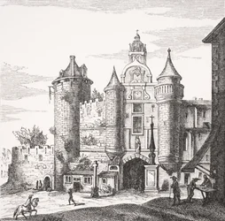 Das Große Chatelet von Paris, nach einem Kupferstich von Merian in 